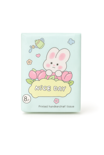 Серветки сухі дитячі з малюнком &ldquo;Nice Day Bunny&rdquo; без запаху, тришарові, 8шт. 0815 фото