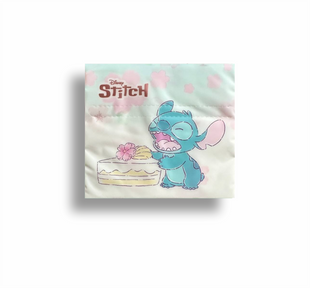 Серветки сухі дитячі з малюнком &ldquo;Stitch &ndash; Happy Bite&rdquo; Дісней, ультратонкі,чотиришарові,без запаху, 120шт. 0824 фото