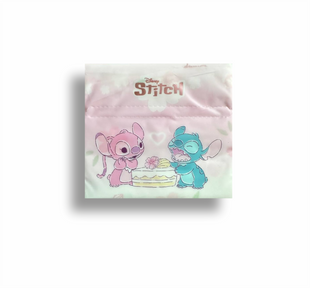 Серветки сухі дитячі з малюнком &ldquo;Stitch &ndash; Sweet Moment&rdquo; Дісней, ультратонкі,чотиришарові,без запаху, 120шт. 0826 фото
