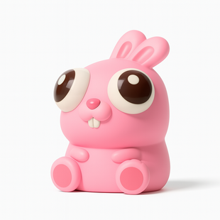 Іграшка-антистрес із випуклими очима Зайченя "Squeeze Pop Up Eyes", рожевий, гума/силікон, 6&times;8 см 0246 фото
