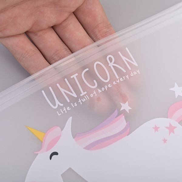 Папка прозрачная, пенал, косметичка, с бегунком А5 &laquo;Unicorn&raquo; 0585 фото
