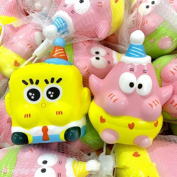 Сквіш іграшка-антистрес Патрік Зірка &laquo;Sponge Bob Square Pants&raquo; жовтий, пінополіуретан, 8х5 см 0147 фото