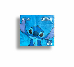 Серветки сухі дитячі з малюнком &ldquo;Stitch&rdquo; Дісней, ультратонкі,чотиришарові,без запаху, 120шт. 0832 фото