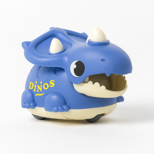 Механічна іграшка-машинка "Dinos", натискний механізм Press&Go, ABS-пластик, 6&times;8 см, синій 0757 фото