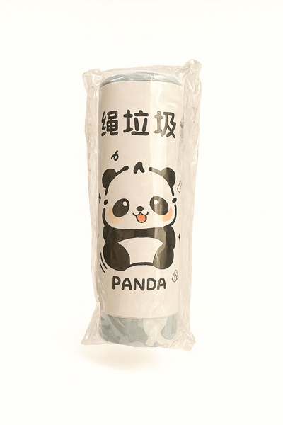 Пакеты для мусора Panda с завязками, 15 л, 45&times;50 см, HDPE, черный, рулон 0684 фото