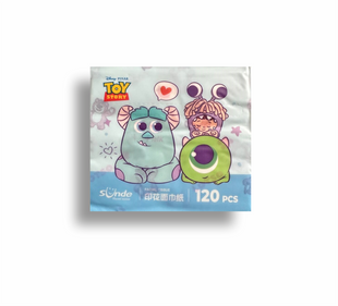 Серветки сухі дитячі з малюнком &ldquo;Toy Story &ndash; Monster Friends&rdquo; Дісней, ультратонкі,чотиришарові,без запаху, 120шт. 0835 фото