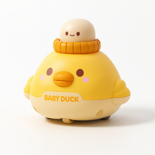 Механічна іграшка-машинка "Baby Duck", натискний механізм Press&Go, ABS-пластик, 7&times;6 см, жовтий 0754 фото