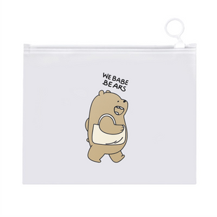 Папка прозрачная, пенал, косметичка, с бегунком А5 Grizz &laquo;We Bare Bears&raquo; (Гризз &laquo;Мы обычные медведи&raquo;) 0590 фото