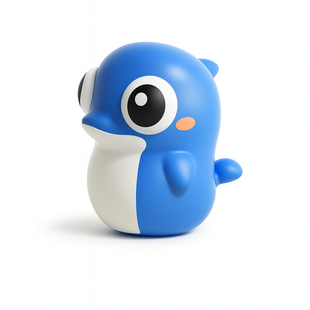 Игрушка-антистресс с выпуклыми глазами Дельфин &laquo;Squeeze Pop Up Eyes&raquo;, синий, резина/силикон, 6&times;8 см 0254 фото