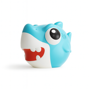 Игрушка-антистресс с выпуклыми глазами Акула &laquo;Squeeze Pop Up Eyes&raquo;, голубой, резина/силикон, 6&times;8 см 0255 фото