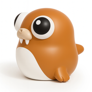 Игрушка-антистресс с выпуклыми глазами Морской лев &laquo;Squeeze Pop Up Eyes&raquo;, коричневый, резина/силикон, 6&times;8 см 0256 фото