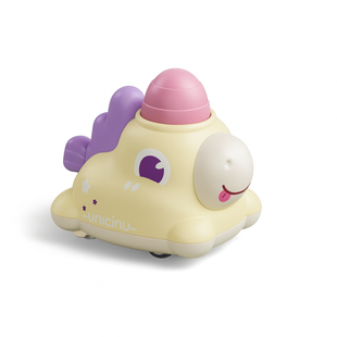 Механічна іграшка-машинка "Magic Unicorn", натискний механізм Press&Go, ABS-пластик, 6&times;9 см, жовтий 0748 фото