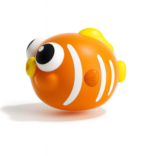 Игрушка-антистресс с выпуклыми глазами Рыбка клоун &laquo;Squeeze Pop Up Eyes&raquo;, оранжевый, резина/силикон, 6&times;8 см 0257 фото