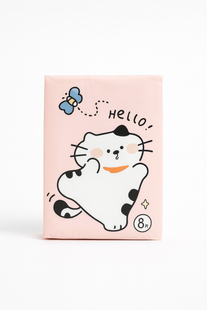 Серветки сухі дитячі CatMood &ldquo;Hello&rdquo; без запаху, тришарові, 8шт. 0801 фото