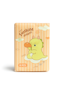Серветки сухі дитячі з малюнком &ldquo;The Sunshine Dragon &ndash; Bubbles&rdquo; без запаху, тришарові, 8шт. 0803 фото