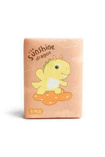 Серветки сухі дитячі з малюнком &ldquo;The Sunshine Dragon &ndash; Cloudy Dino&rdquo; без запаху, тришарові, 8шт. 0804 фото