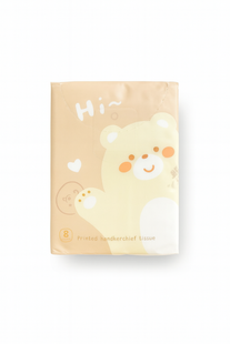 Серветки сухі дитячі з малюнком &ldquo;Сute Bear, Hi&rdquo; без запаху, тришарові, 8шт. 0806 фото