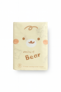 Серветки сухі дитячі з малюнком &ldquo;One day of Bear&rdquo; без запаху, тришарові, 8шт. 0808 фото