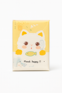 Серветки сухі дитячі з малюнком &ldquo;Mood Happy Cat&rdquo; без запаху, тришарові, 8шт. 0810 фото