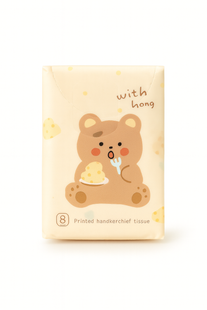 Серветки сухі дитячі з малюнком &ldquo;With hong&rdquo; без запаху, тришарові, 8шт. 0819 фото