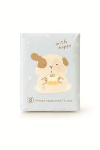 Серветки сухі дитячі з малюнком &ldquo;With happy&rdquo; без запаху, тришарові, 8шт. 0820 фото